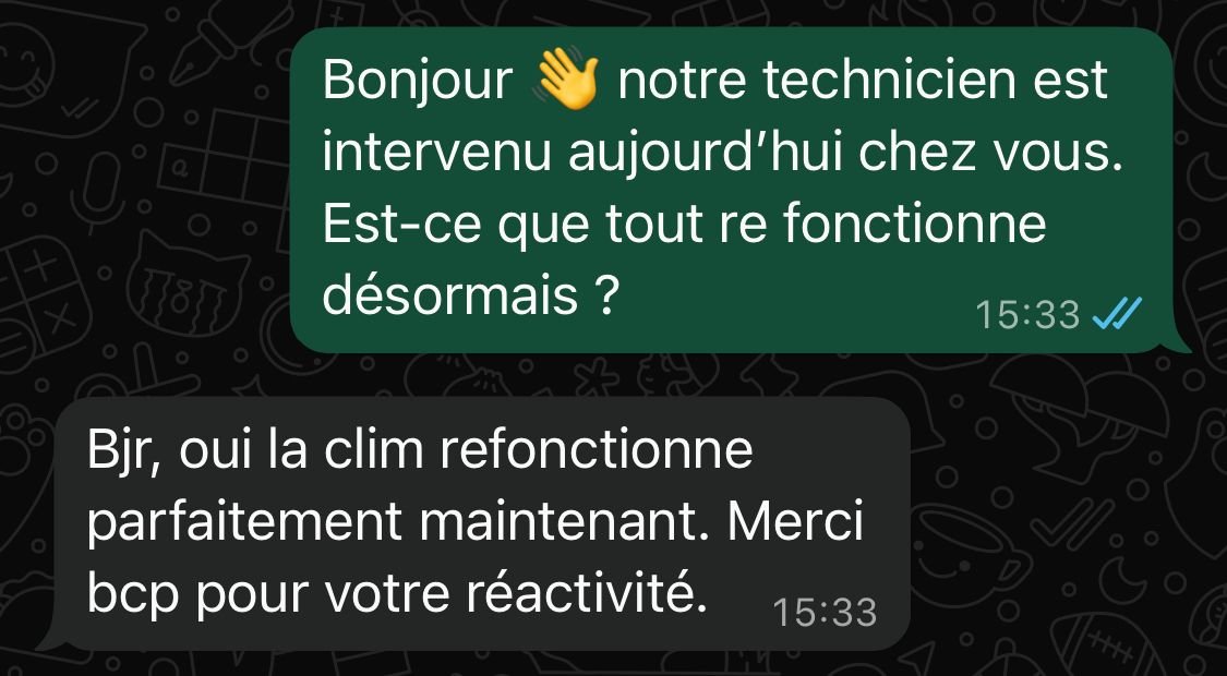 Avis client entreprise climatisation Marseille